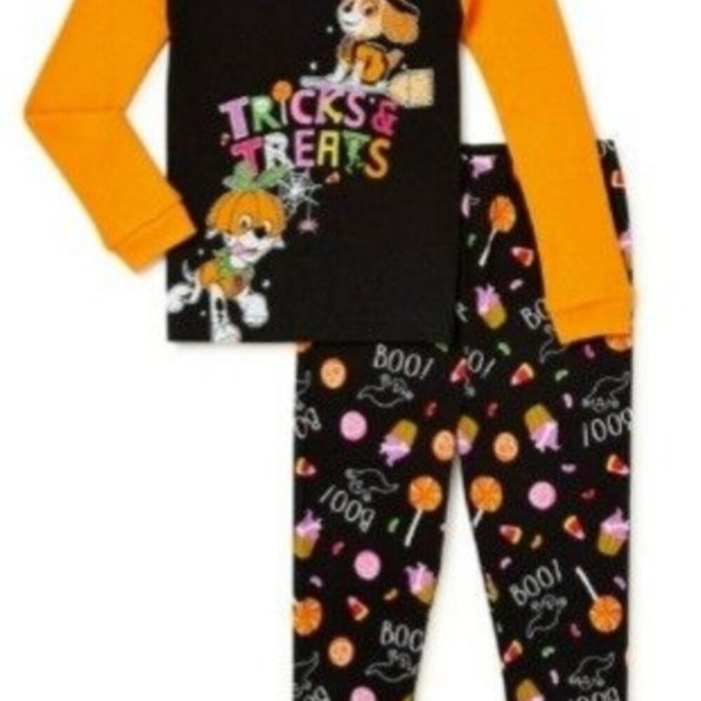 Paw Patrol Orange/Black Halloween Pajamas